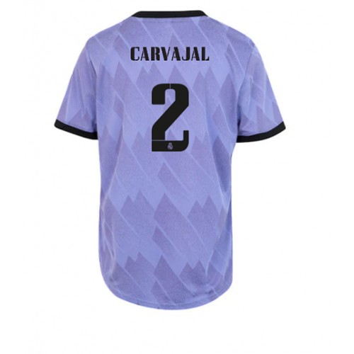 Real Madrid Daniel Carvajal #2 Bortedrakt Kvinner 2022-23 Kortermet Real Madrid Daniel Carvajal #2 Bortedrakt Kvinner 2022-23 Kortermet